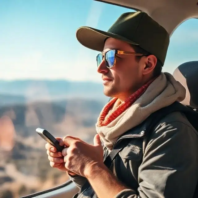 Traveler feeling secure